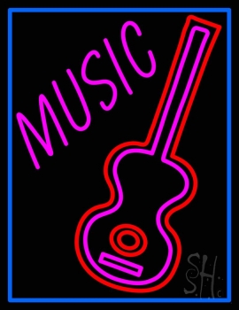Music Guitar Neon Sign