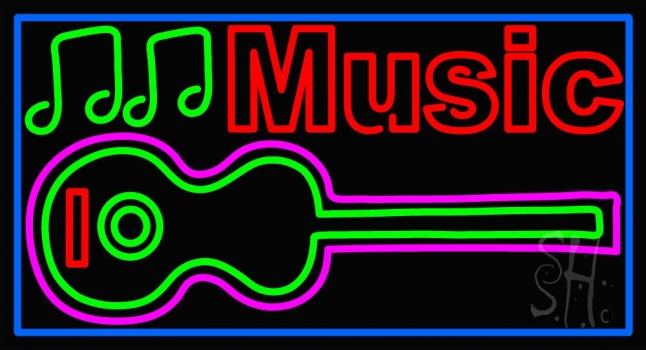 Music Guitar Neon Sign
