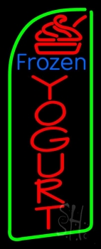 Vertical Frozen Yogurt Neon Sign