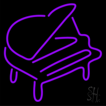 Purple Piano Neon Sign