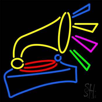 Record Player Neon Sign