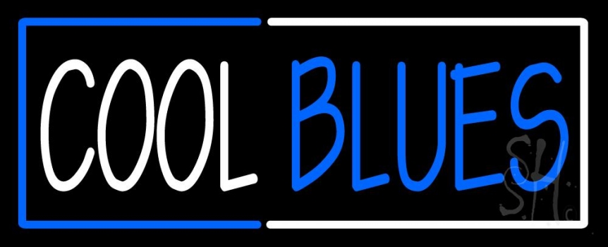 Red And Blue Border Cool Blues Neon Sign