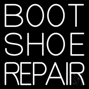 Red Boot Shoe Repair Neon Sign