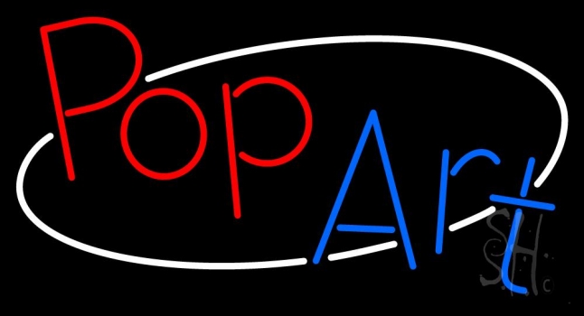 Red Pop Blue Art Neon Sign