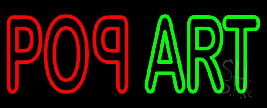 Red Pop Green Art Neon Sign