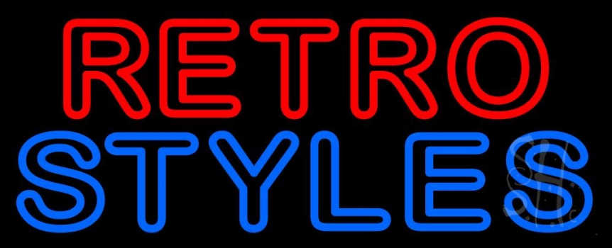 Red Retro Blue Styles Neon Sign