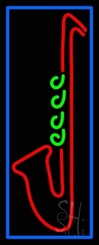 Red Saxophone Neon Sign