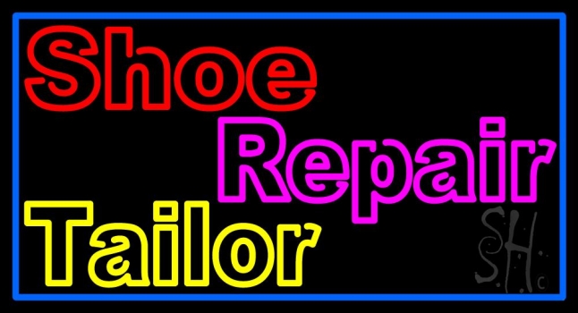 Shoe Repair Tailor Neon Sign