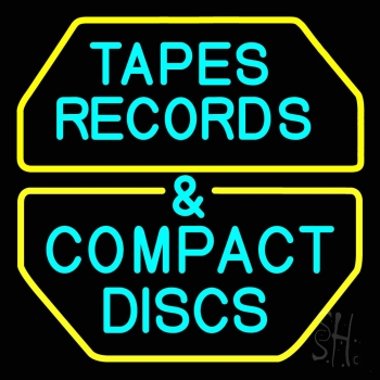 Tapes Cds Disc Neon Sign