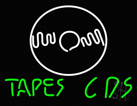Tapes Cds Disc Neon Sign