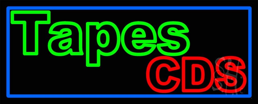 Tapes Cds Disc Neon Sign
