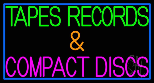 Tapes Cds Disc Neon Sign