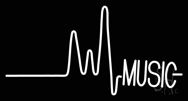 Turquoise Music Neon Sign