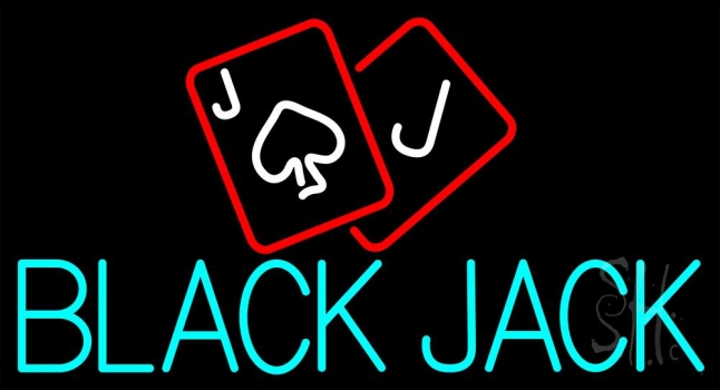 Blackjack Poker Neon Neon Sign