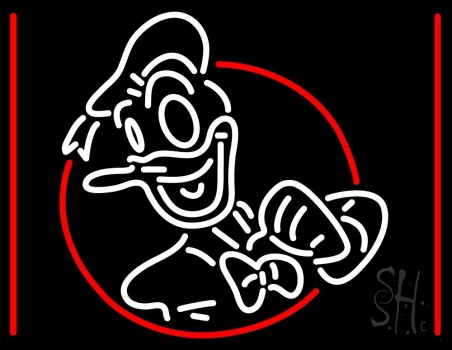 Donald Duck Circle Neon Sign