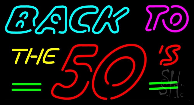 Double Stroke Back To The 50s Neon Sign