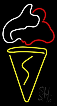 Ice Cream Cone Neon Sign