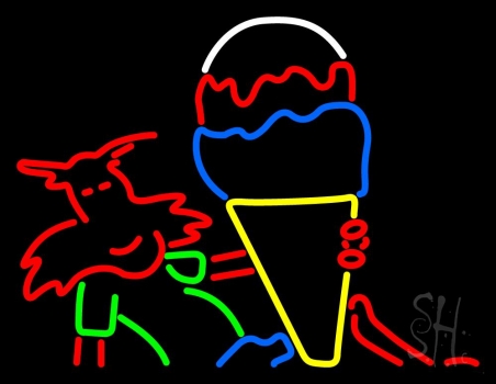 Ice Cream Logo Neon Sign