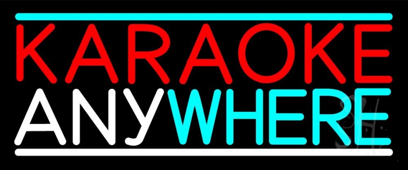 Karaoke Anywhere Neon Sign