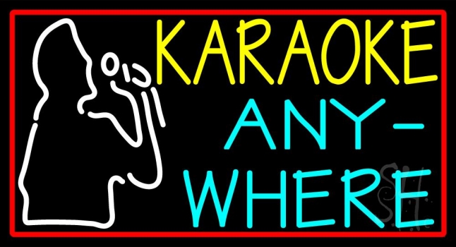 Karaoke Anywhere Neon Sign