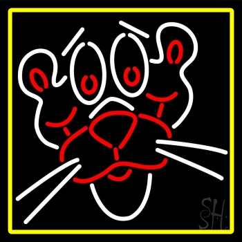 Pink Panther Face Neon Sign