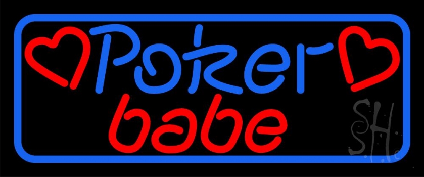 Poker Babe Neon Sign
