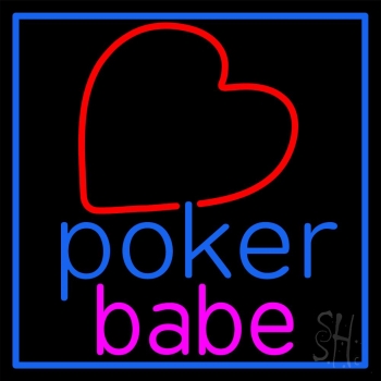 Poker Babe Neon Sign