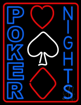 Poker Nights Game Bar Pub Gift Neon Sign
