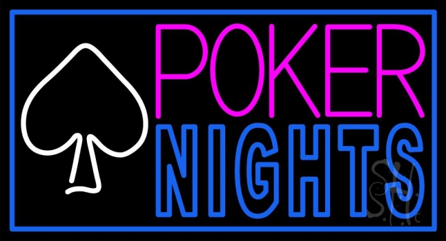 Poker Nights Game Bar Pub Gift Neon Sign