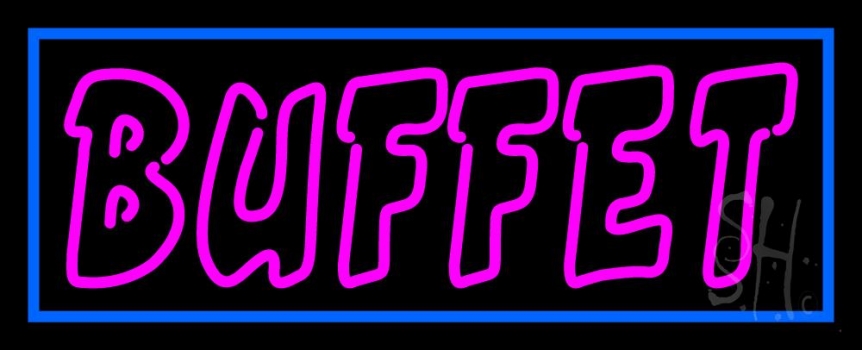 Pink Double Stroke Buffet Neon Sign