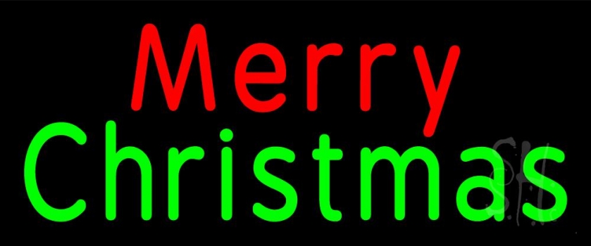 Red Merry Green Christmas Neon Sign