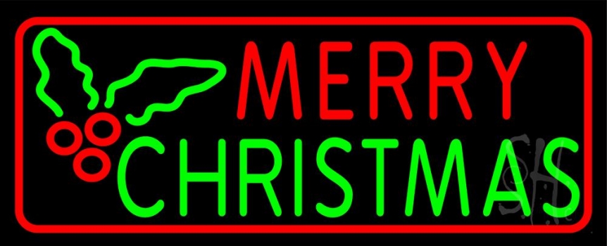 Red Merry Green Christmas Neon Sign