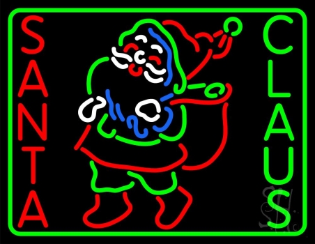 Santa Neon Sign