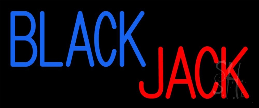 Singal Line Blackjack Neon Sign