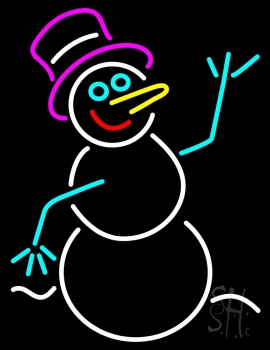 Snowman Neon Sign