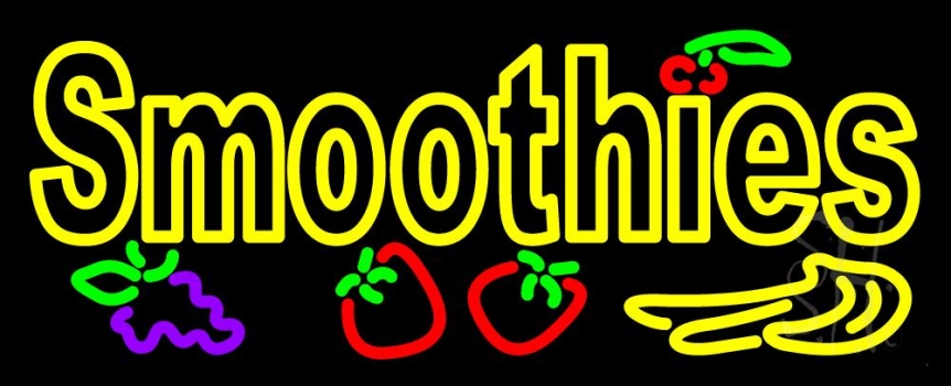 Yellow Smoothies Neon Sign