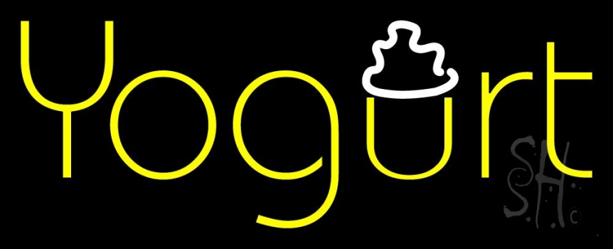 Yellow Yogurt Neon Sign