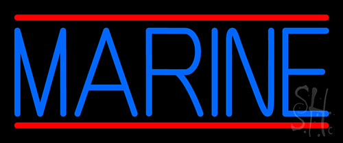 Blue Marine Neon Sign