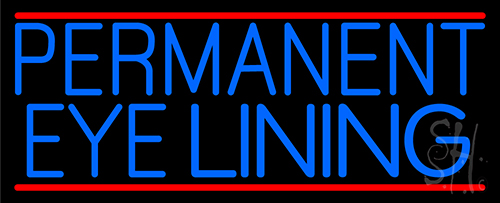 Blue Permanent Eye Lining Neon Sign