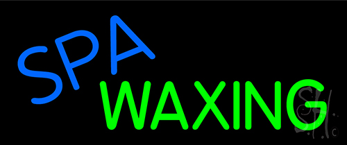Blue Spa And Waxing Neon Sign