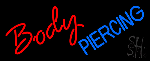 Body Piercing Neon Sign