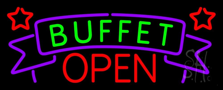 Buffet Open Neon Sign