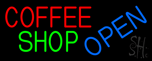 Coffee Shop Open Neon Sign
