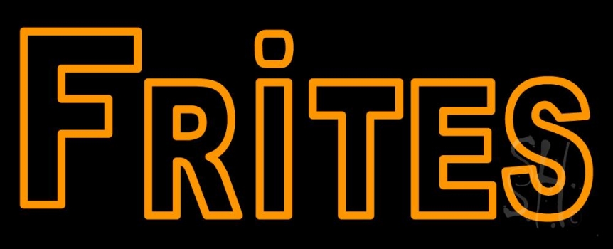 Double Stroke Frites Fries Neon Sign
