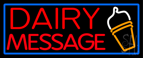Custom Dairy On Logo Neon Sign