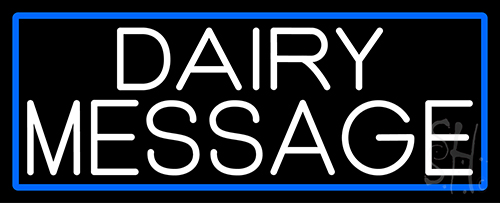 Custom White Dairy Neon Sign