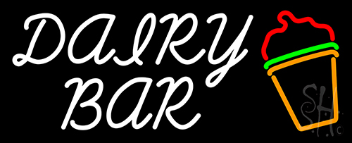 Dairy Bar With Logo Neon Sign