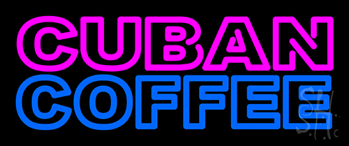 Double Stroke Cuban Coffee Neon Sign