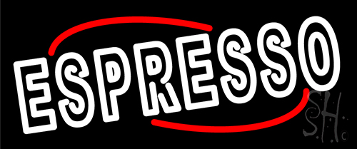 Double Stroke Espresso Neon Sign