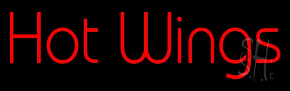 Hot Wings Simple Neon Sign